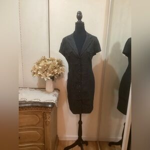 New Bebe elegant black polka dot dress.​